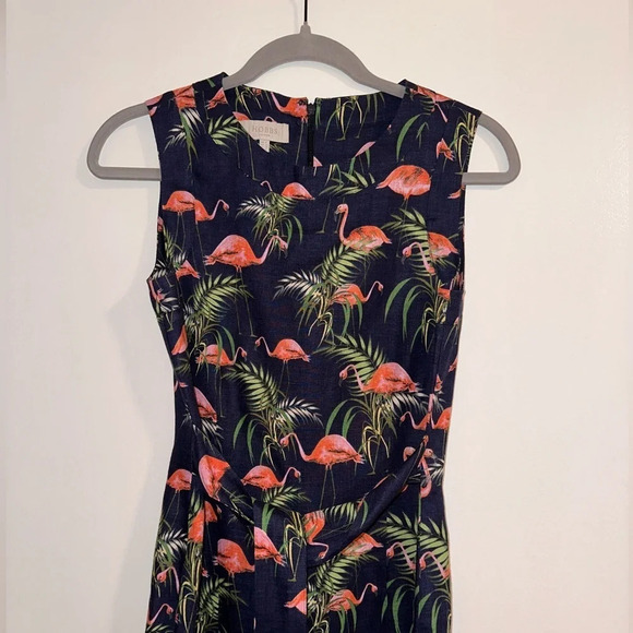 Hobbs London Flamingo Sleeveless Dress Size 4 - Picture 3 of 5